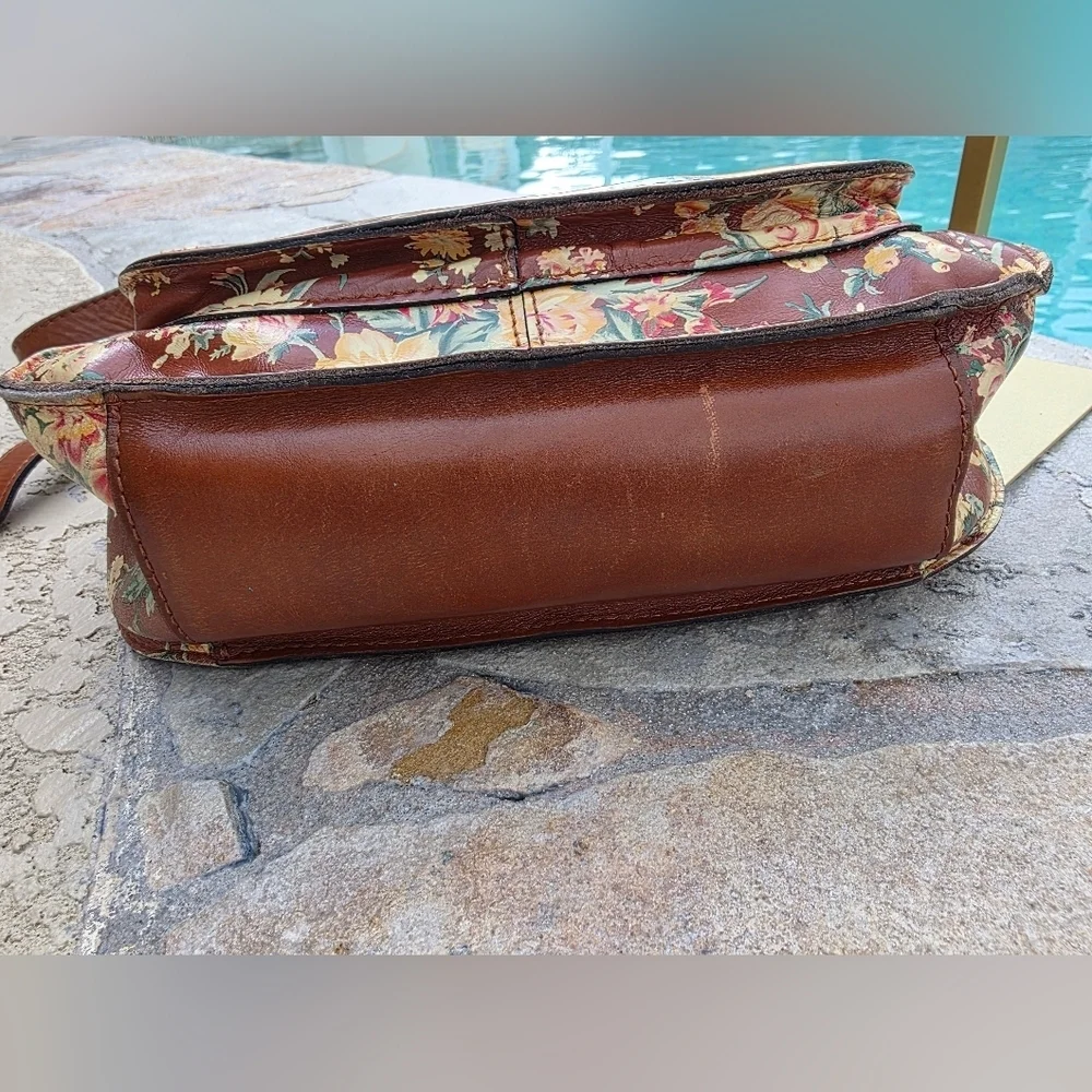 Patricia Nash Leather Sophia Hobo Vintage Botanical Print Bag